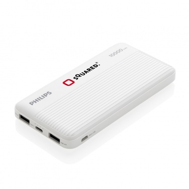 Logo trade promotional gift photo of: Philips 10.000 mAh slim powerbank