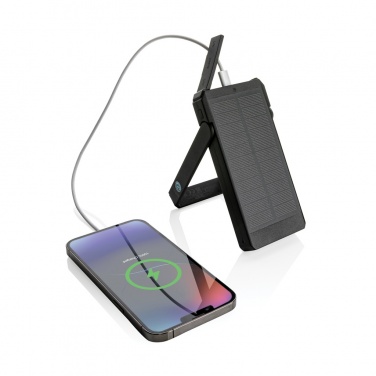Logo trade advertising products picture of: Skywave RCS recycled plastic solar powerbank 10000 mAh