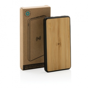 Logo trade advertising products picture of: RCS recycled plastic 8000 mAh Wireless Powerbank