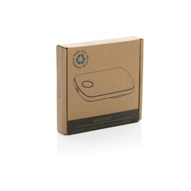Logo trade business gifts image of: MagBoost RCS recycled plastic 5000 mah magnetic powerbank