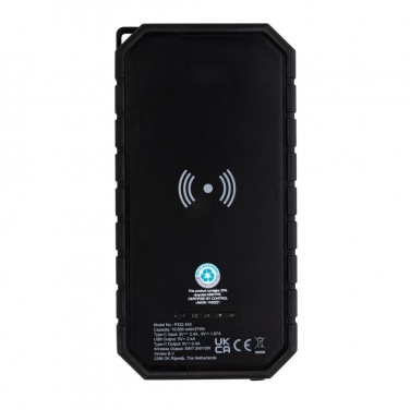 Logotrade corporate gifts photo of: RCS recycled plastic Solar powerbank with 10W Wireless