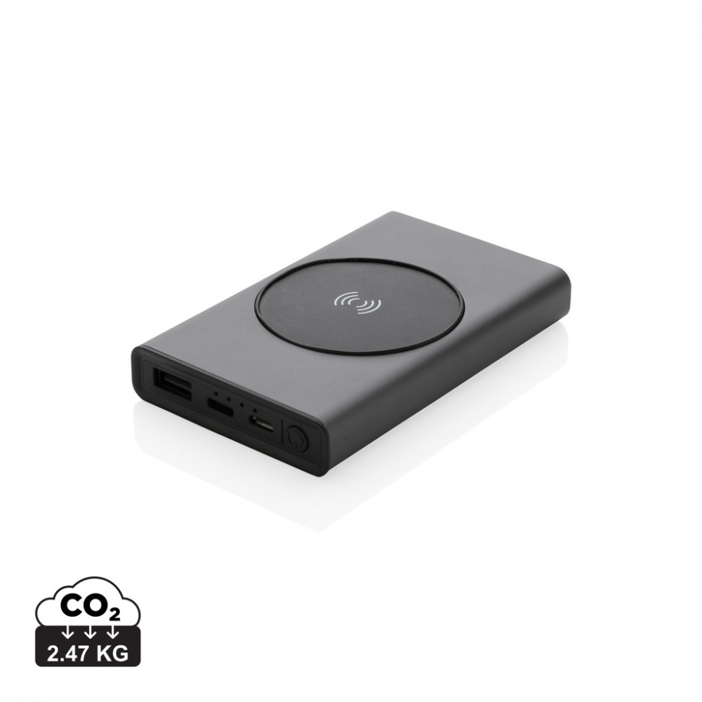 Logo trade promotional products picture of: Terra RCS recycled aluminium 5000 mAh powerbank 5W wireless