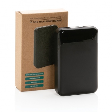 Logotrade promotional product picture of: RCS standard recycled plastic 10.000 mAh powerbank