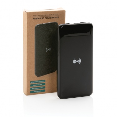 Logotrade promotional items photo of: RCS standard recycled plastic wireless powerbank