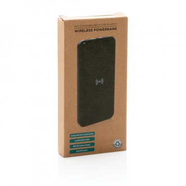 Logo trade promotional products picture of: RCS standard recycled plastic wireless powerbank