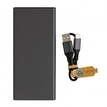 Logo trade advertising products picture of: Terra RCS recycled 18W aluminium powerbank 10.000 mAh