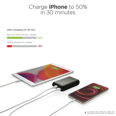 Logo trade promotional merchandise photo of: Urban Vitamin Alameda 10.000 mAh 18W PD powerbank