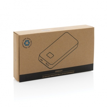 Logo trade promotional products image of: Gridley RCS rplastic 20000 65W laptop powerbank