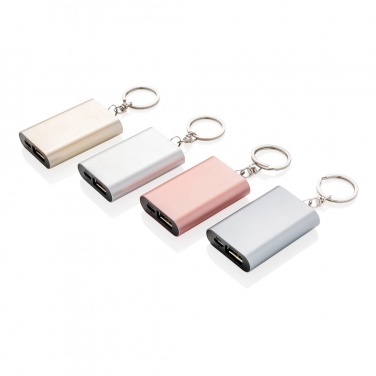 Logo trade promotional giveaways image of: 1.000 mAh keychain powerbank