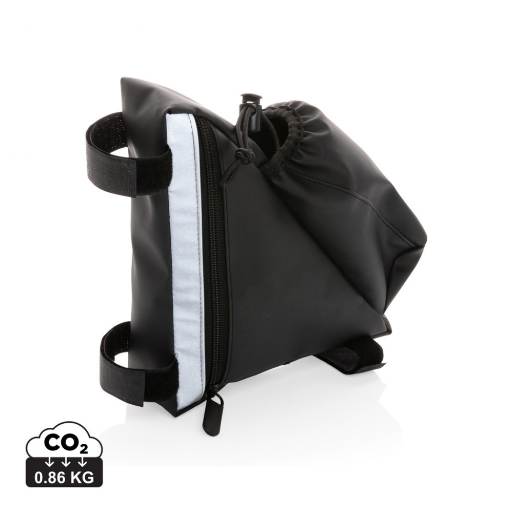 Logo trade promotional giveaways picture of: PU high visibility bike frame bag with bottle holder
