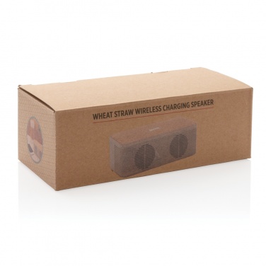 Logo trade promotional giveaways image of: Wheatstraw wireless charging speaker