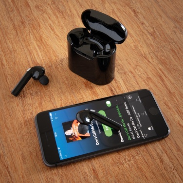 Logo trade corporate gifts picture of: Liberty wireless earbuds in charging case