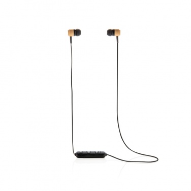 Logotrade promotional giveaway image of: Bamboo wireless earbuds