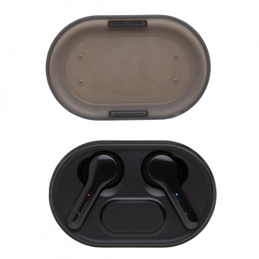 Logo trade promotional merchandise photo of: Light up logo TWS earbuds in charging case