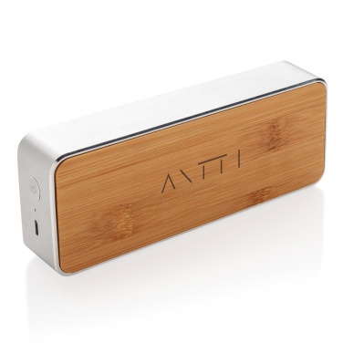 Logo trade promotional item photo of: Nevada Bamboo 3W wireless speaker