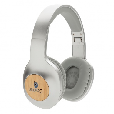 Logo trade promotional item photo of: Dakota Bamboo wireless headphone
