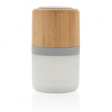 Logo trade promotional giveaways image of: Bamboo colour changing 3W speaker light