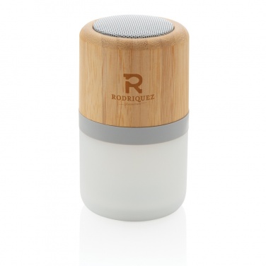 Logotrade promotional gift picture of: Bamboo colour changing 3W speaker light