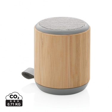 Logotrade promotional item image of: Bamboo and fabric 3W wireless speaker