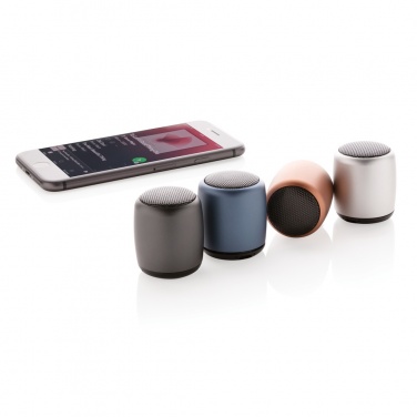 Logotrade promotional products photo of: Mini aluminium wireless speaker