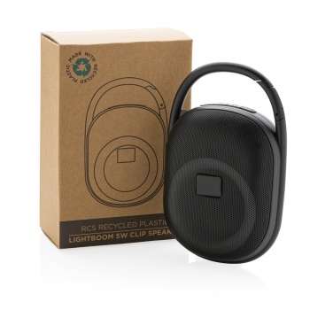 Logo trade promotional items picture of: RCS recycled plastic Lightboom 5W Clip speaker
