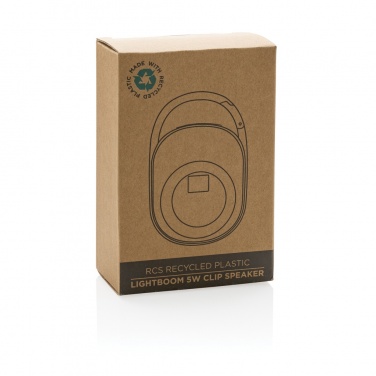 Logo trade promotional gifts picture of: RCS recycled plastic Lightboom 5W Clip speaker