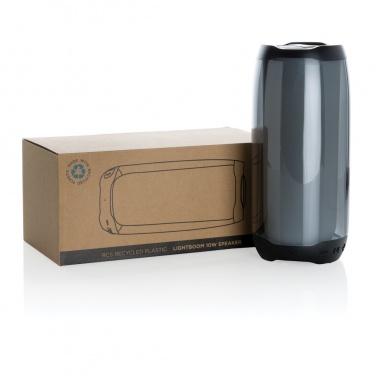 Logotrade promotional gift image of: RCS recycled plastic Lightboom 10W speaker
