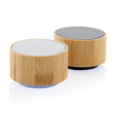 Logotrade promotional gift picture of: RCS recycled plastic and bamboo 3W wireless speaker