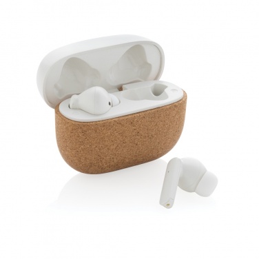 Logo trade advertising products picture of: Oregon RCS recycled plastic and cork TWS earbuds