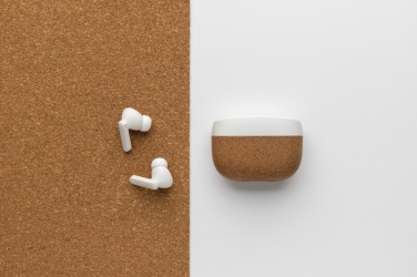 Logotrade advertising products photo of: Oregon RCS recycled plastic and cork TWS earbuds
