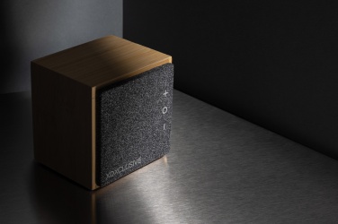 Logo trade advertising products image of: Wynn 5W bamboo wireless speaker
