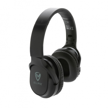 Logo trade promotional merchandise picture of: RCS recycled plastic Elite Foldable wireless headphone