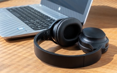 Logotrade promotional product image of: RCS recycled plastic Elite Foldable wireless headphone