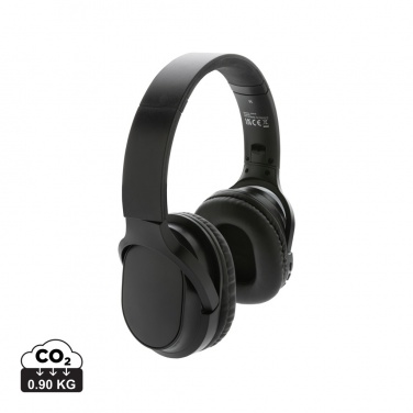 Logo trade corporate gifts image of: RCS recycled plastic Elite Foldable wireless headphone