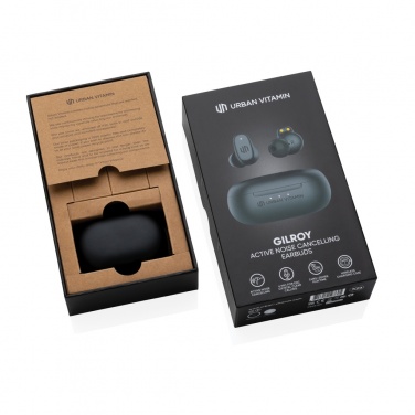 Logo trade corporate gifts image of: Urban Vitamin Gilroy hybrid ANC and ENC earbuds