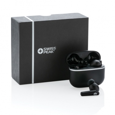 Logotrade promotional gift image of: RCS recycled plastic Swiss Peak TWS earbuds 2.0