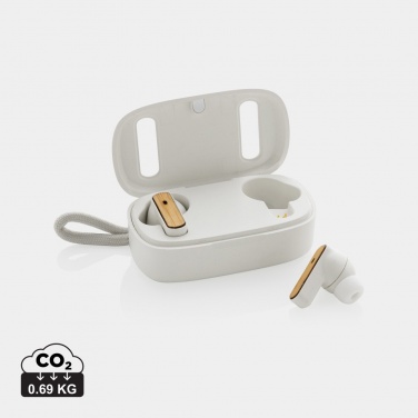 Logotrade business gifts photo of: RCS recycled plastic & bamboo TWS earbuds