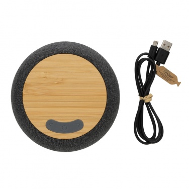 Logo trade promotional merchandise image of: RCS Rplastic/PET and bamboo 5W speaker