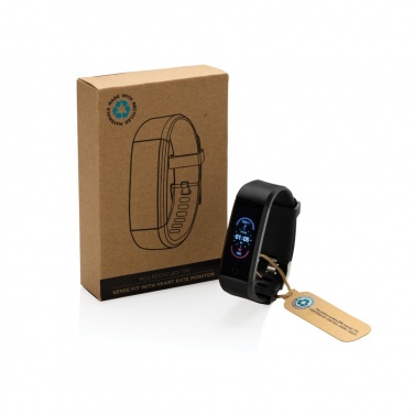 Logo trade promotional giveaways image of: RCS recycled TPU Sense Fit with heart rate monitor