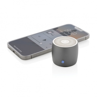 Logo trade promotional items image of: Swiss Peak RCS recycled aluminum 3W bass speaker