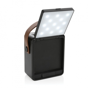 Logo trade promotional merchandise image of: Skywave RCS recycled plastic solar speaker 12W