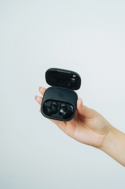 Logo trade corporate gift photo of: Lakewood RCS recycled and repairable wireless earbuds