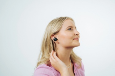 Logo trade promotional items image of: Lakewood RCS recycled and repairable wireless earbuds