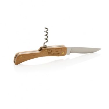 Logotrade promotional product picture of: Wooden knife with bottle opener