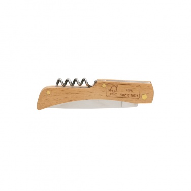 Logo trade business gift photo of: Wooden knife with bottle opener