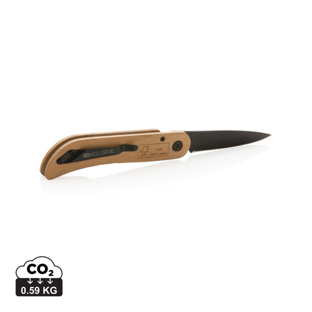 Logotrade promotional giveaway image of: Nemus Luxury Wooden knife with lock