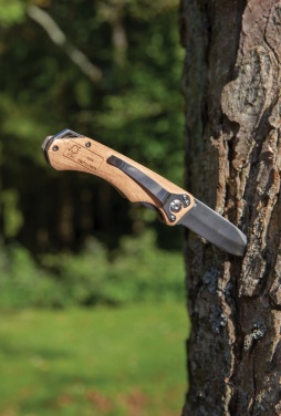 Logo trade promotional item photo of: Wooden outdoor knife