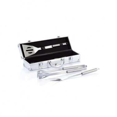 Logotrade promotional gift picture of: 3 pcs barbecue set in aluminium box