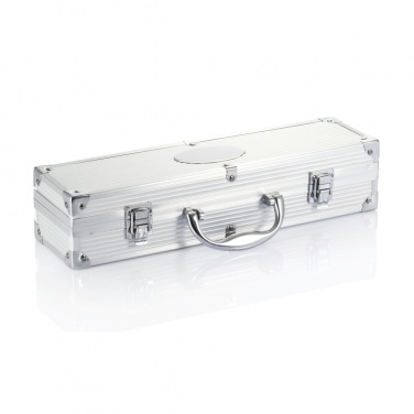 Logo trade corporate gift photo of: 3 pcs barbecue set in aluminium box