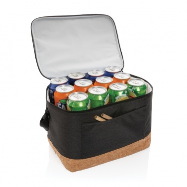Logo trade business gifts image of: Impact AWARE™ XL RPET two tone cooler bag with cork detail
